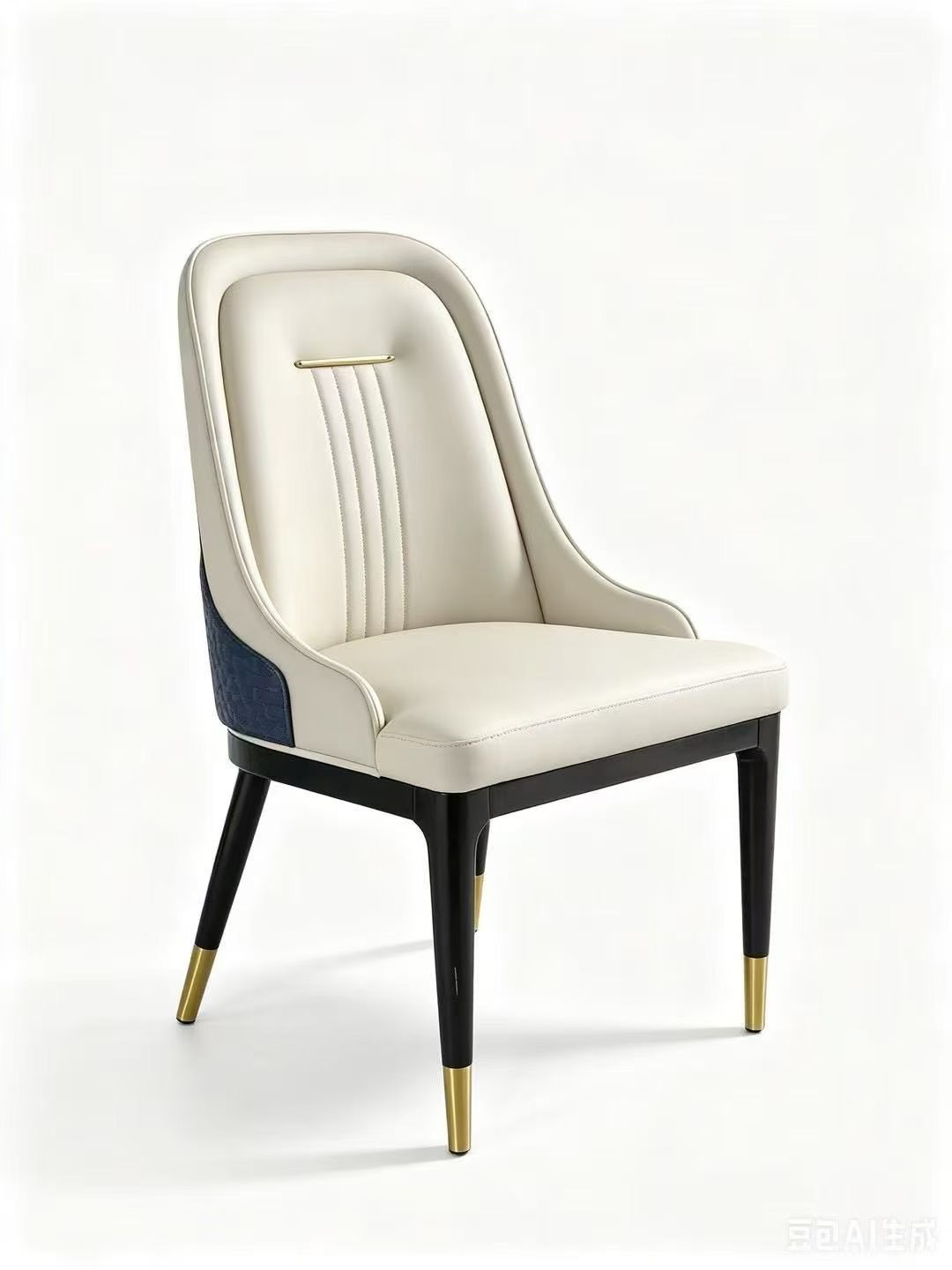 Color-matched vertical striped stainless dining chair