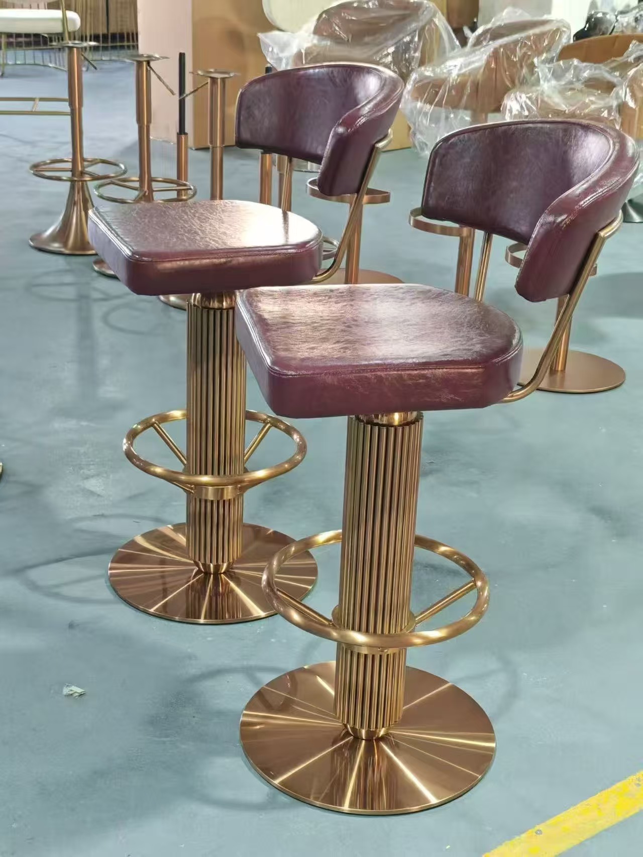 Light luxury vertical bar chair