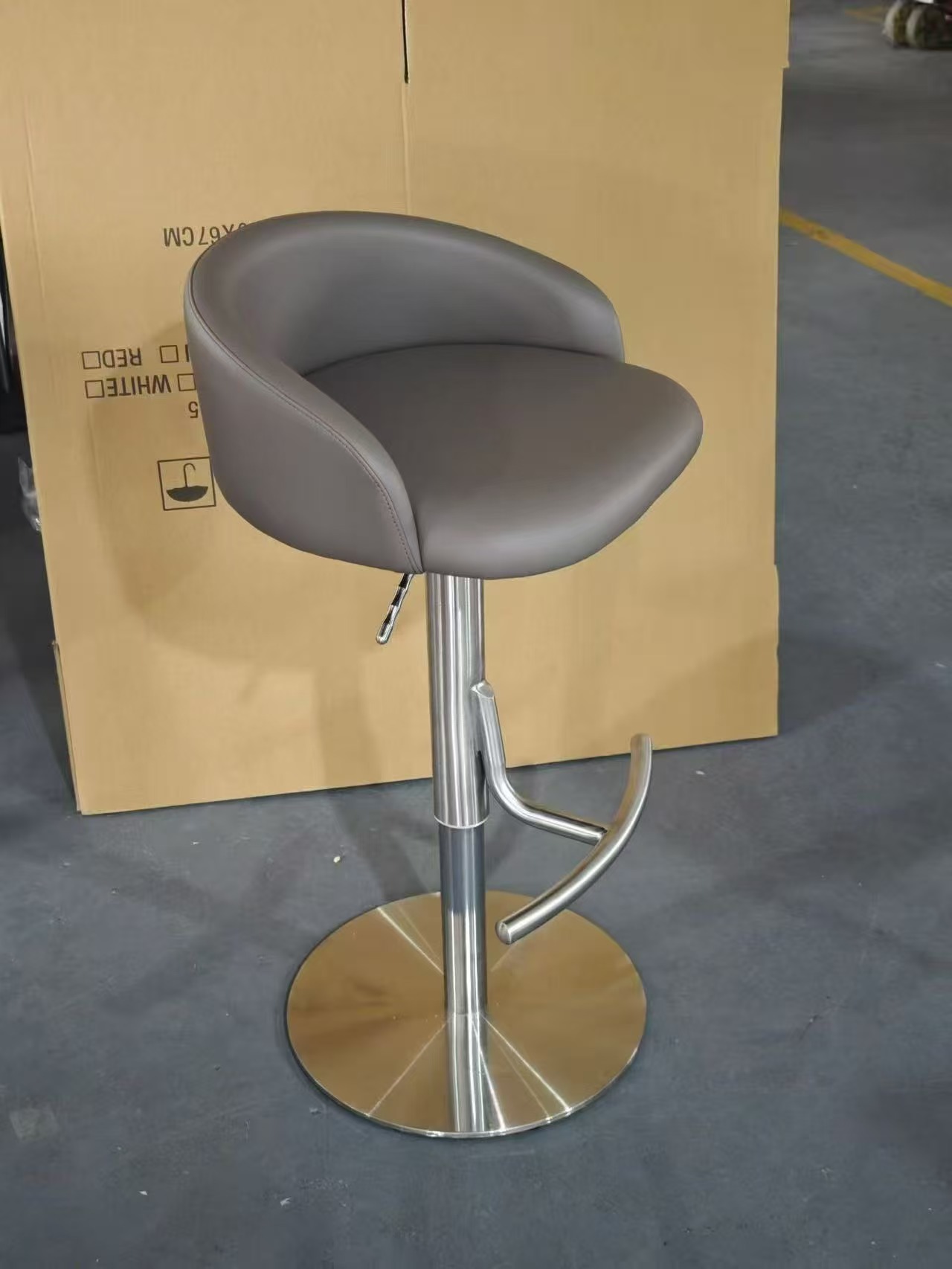 Light gray embrace bar chair