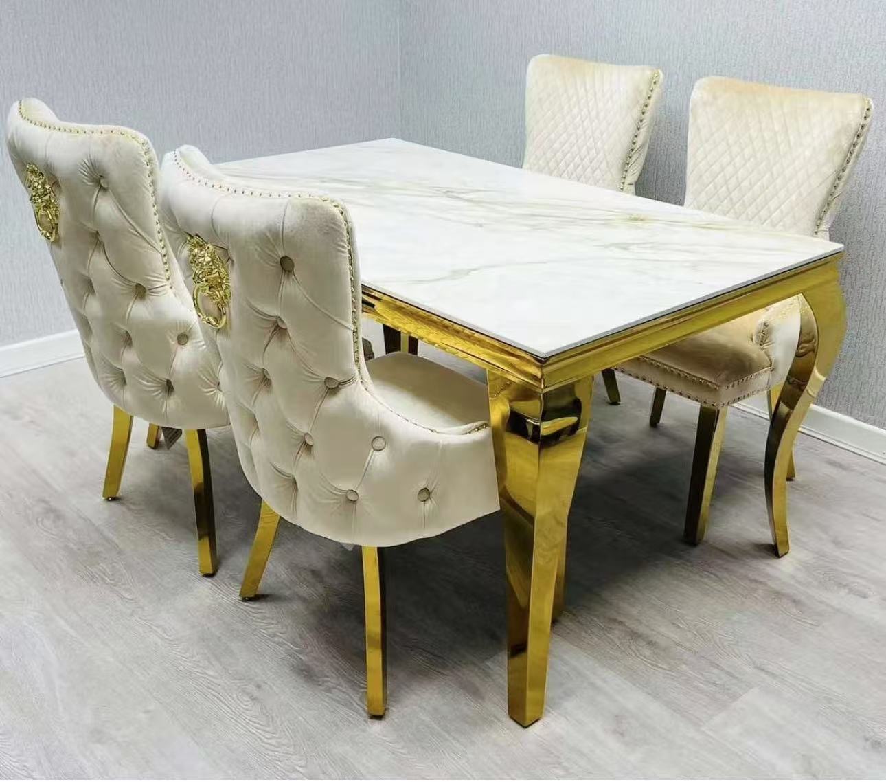 Gold stainless dining table
