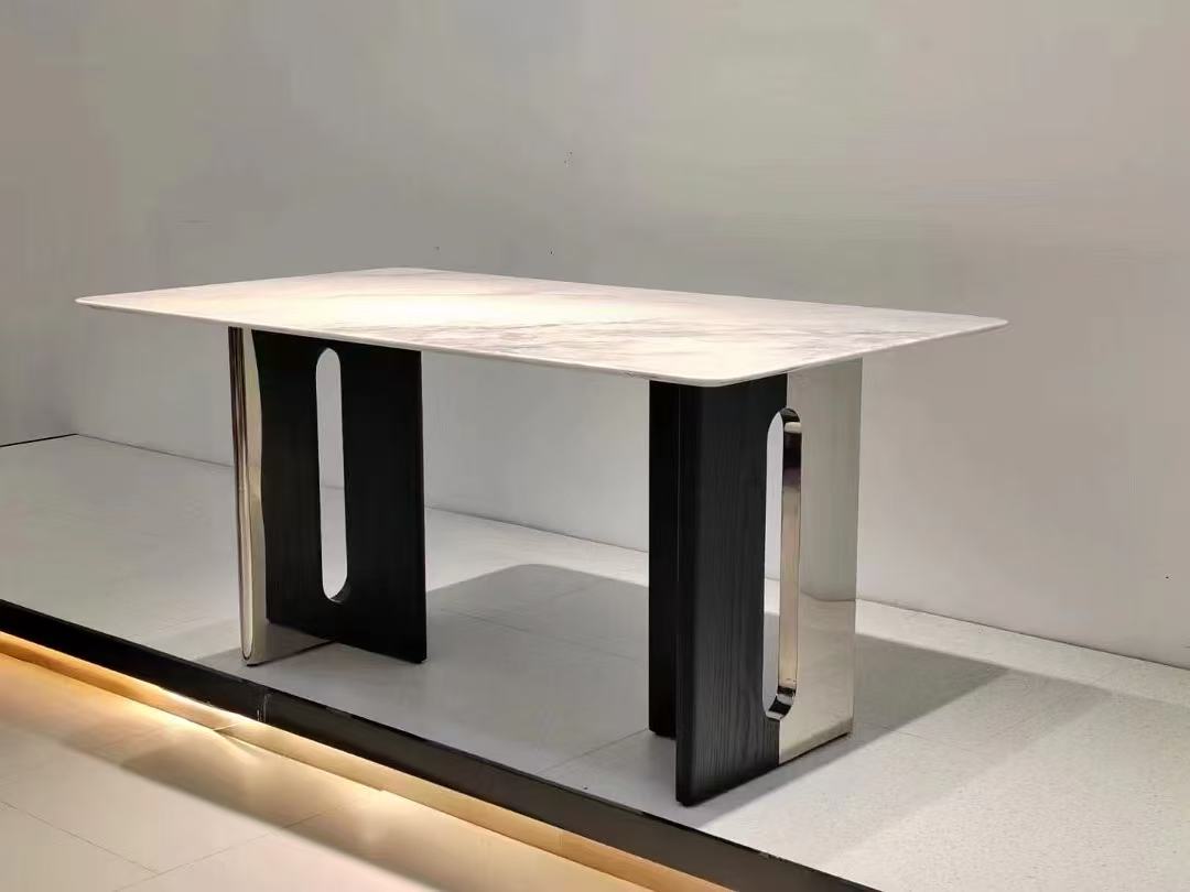 Minimalist rectangular dining table