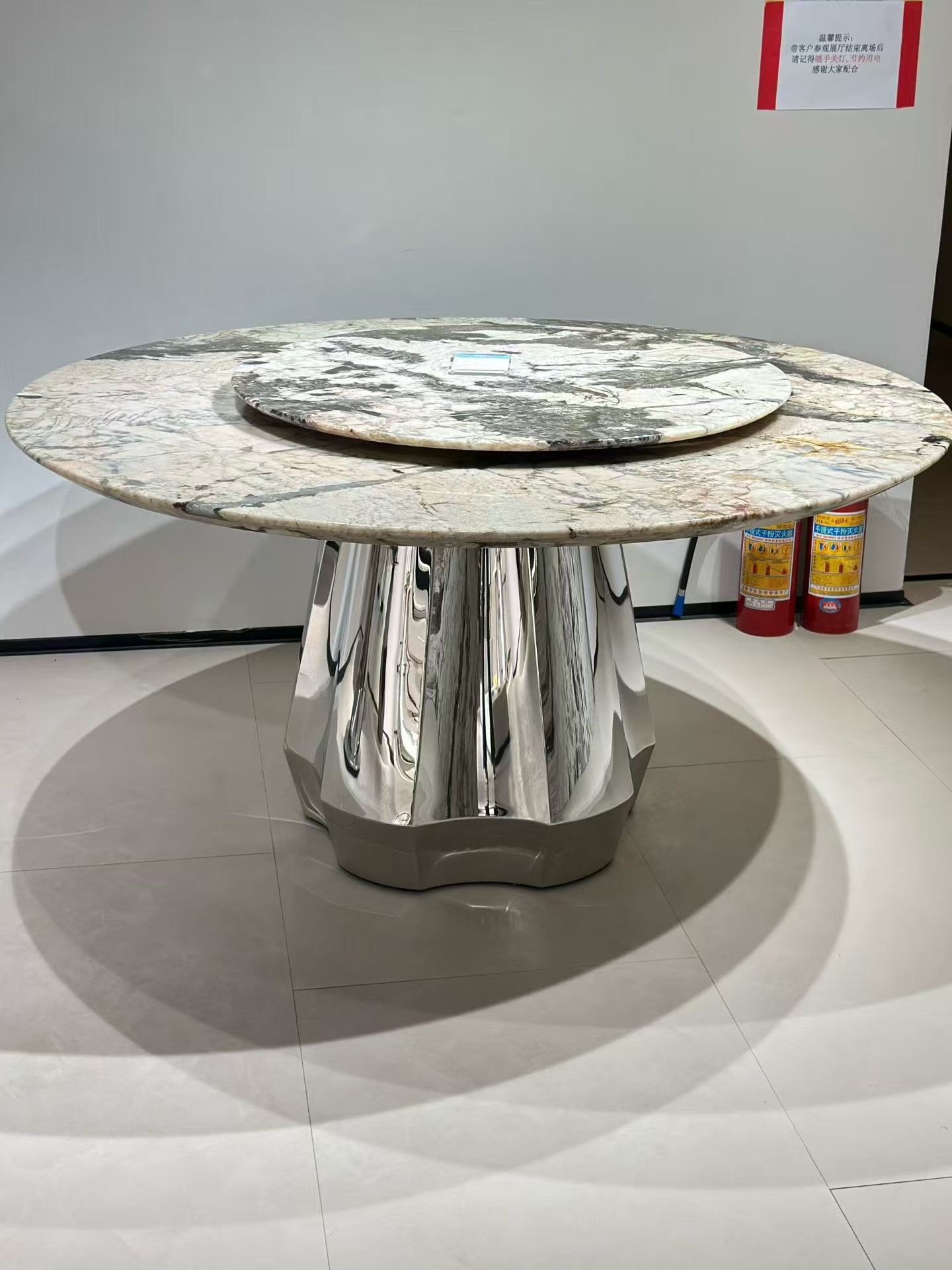 Petal stainless steel dining table
