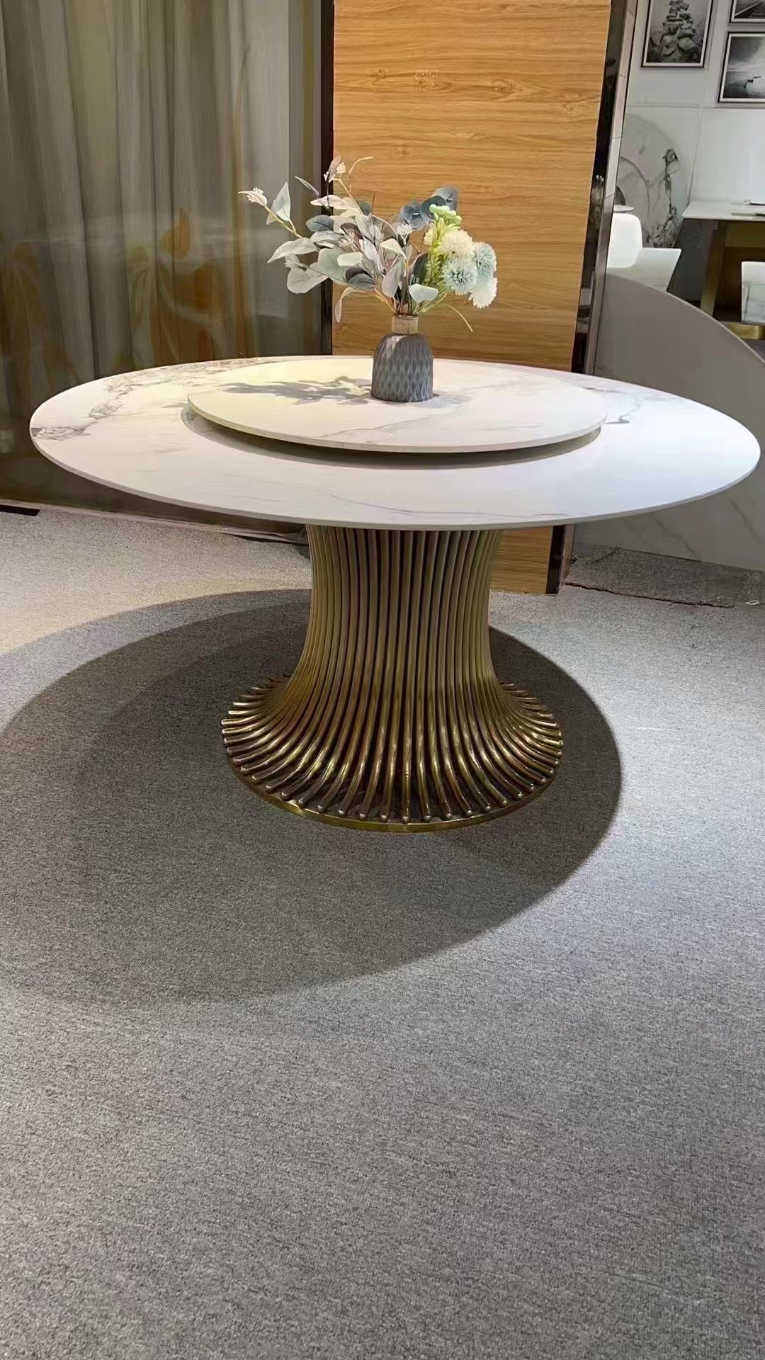 Gold stainless dining table