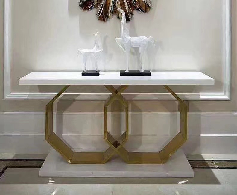 Double octagonal light luxury porch table