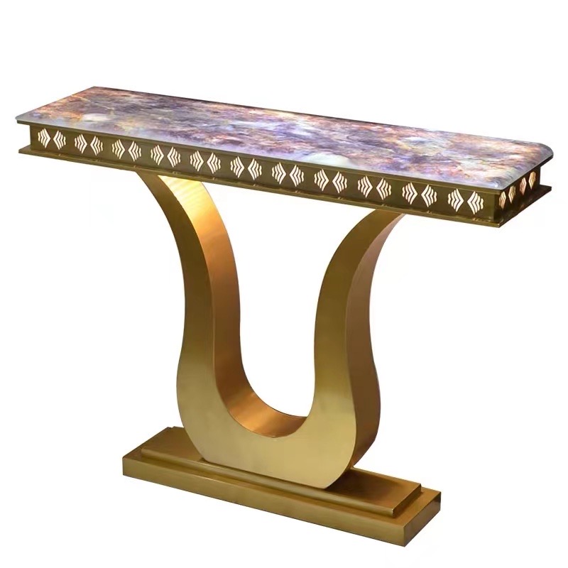 U-shaped light luxury porch table