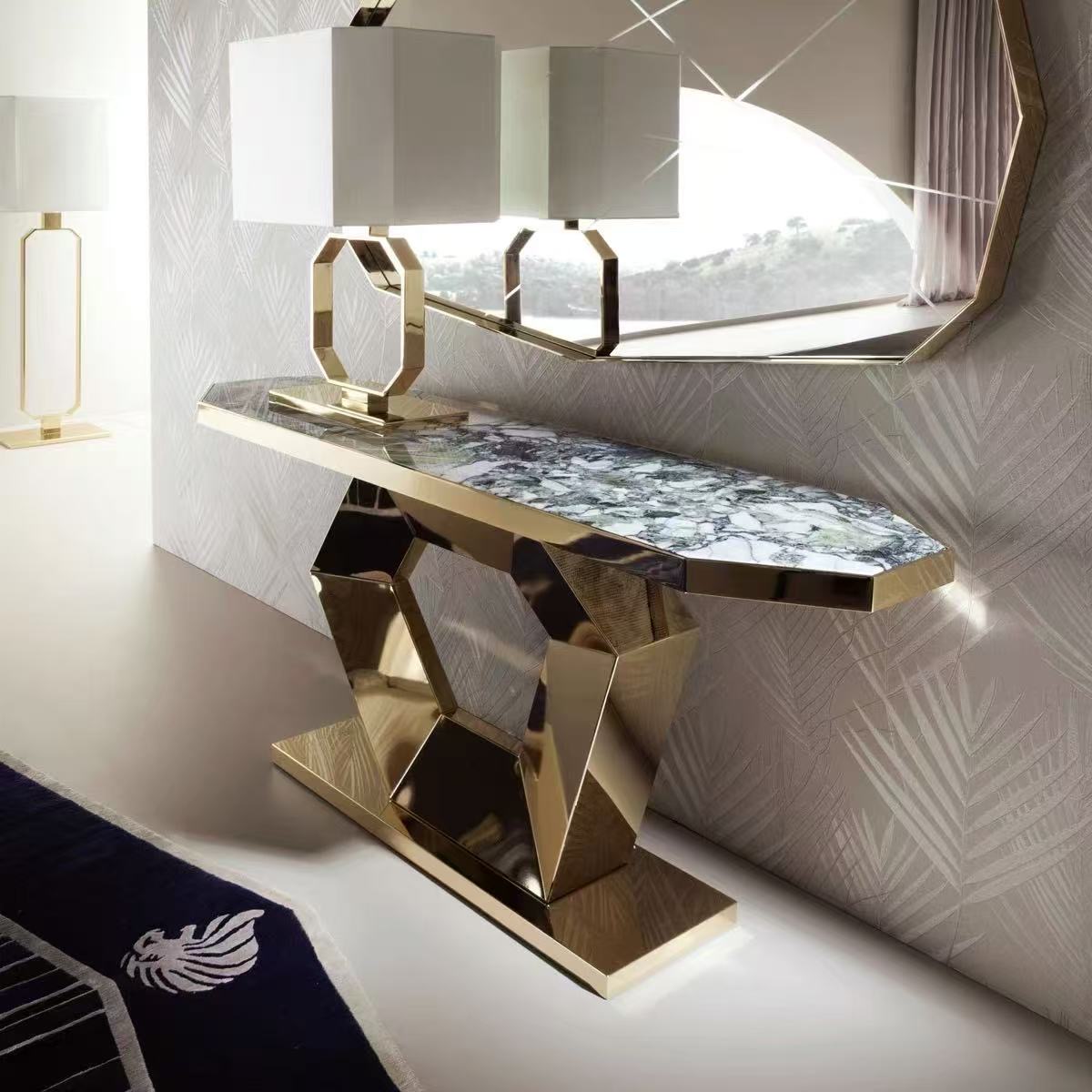Three-dimensional geometric light luxury porch he