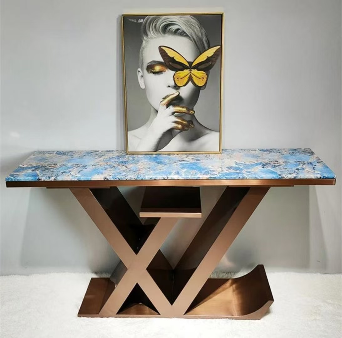 LV rose gold porch table