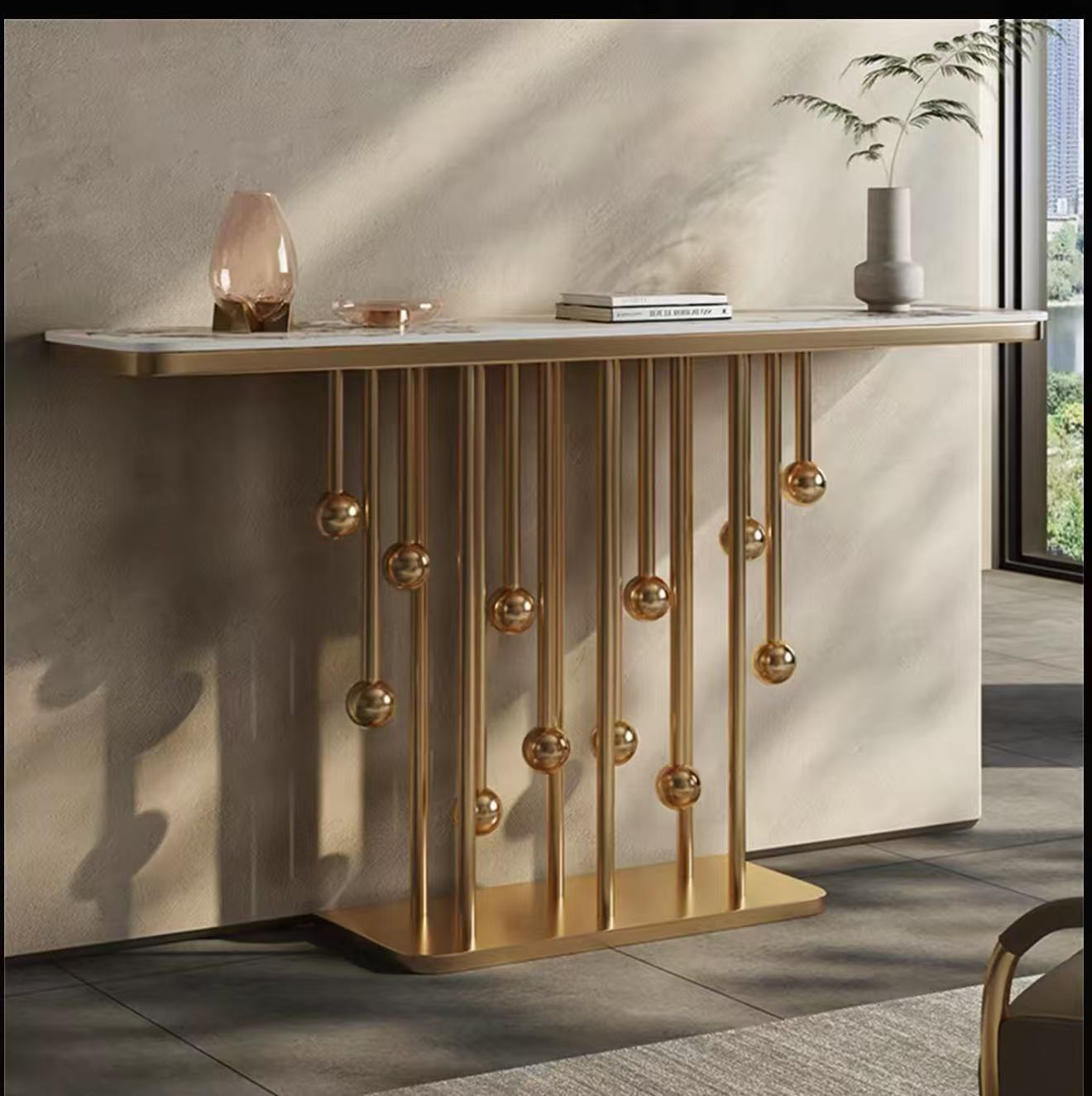 Hanging ball light luxury porch table