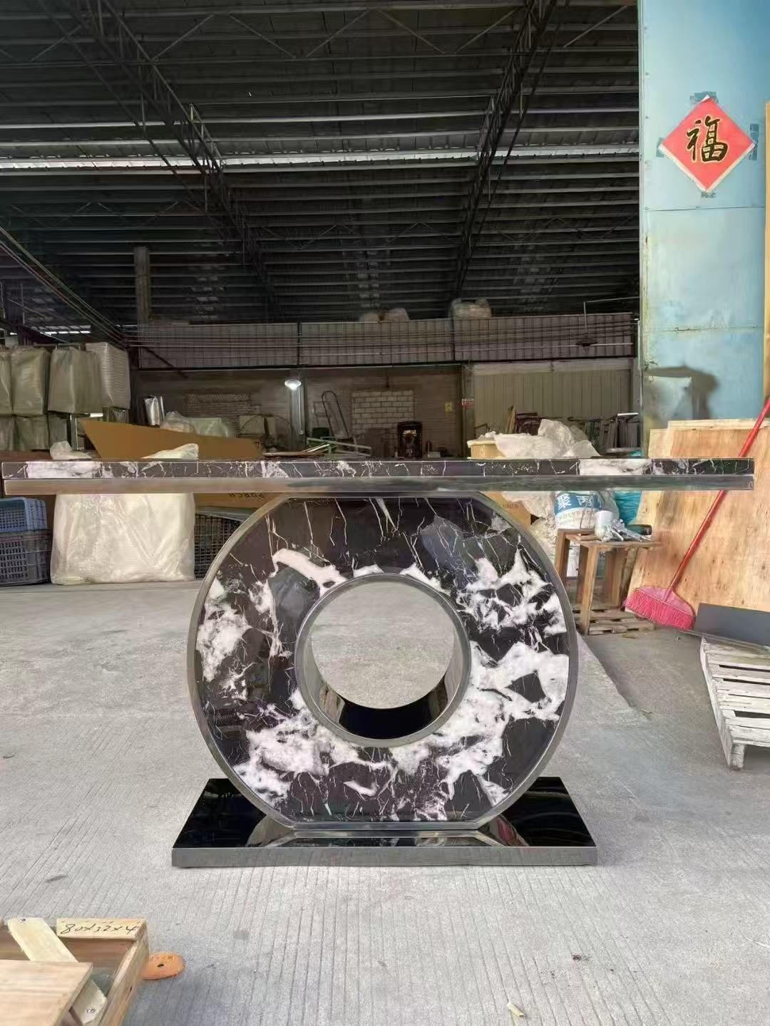 Ring Bvelgari black marble stainless steel